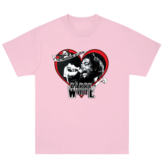 Barry White Message Tee Pink